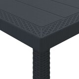 vidaXL 5-delna vrtna jedilna garnitura z blazinami Antracit Poly Rattan | Shoptok.si