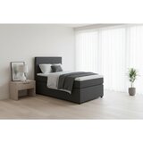 MID.YOU BOXSPRING POSTELJA 90 cm x 200 cm , tekstil, leseni material antracit u