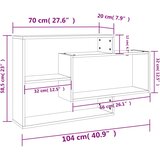  Zidne police boja hrasta sonome 104x20x58,5cm konstruirano drvo | shoptok.hr