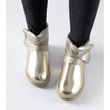 Gemre Golden Shimmering Short Snow Boots Delaune | Shoptok.si