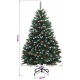  Umjetno božićno drvce zeleno s kuglicama 180 cm 300 LED lampica - Zeleno sa snježnim vrhovima Ø 90 x 180 cm s 300 LED žarulja i | shoptok.hr