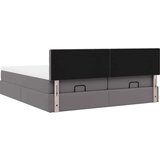 vidaXL Otomanski okvir kreveta s madracima sivi 180x200cm umjetna koža | shoptok.hr