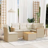  6-dijelni set vrtnih sofa s jastucima bež od poliratana | shoptok.hr