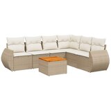  7-dijelni set vrtnih sofa od poliratana s jastucima bež | shoptok.hr
