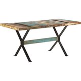  Blagovaonski stol 160 x 80 x 76 cm od masivnog obnovljenog drva | shoptok.hr