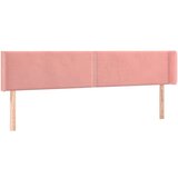  Vzglavje z ušesi roza 183x16x78/88 cm žamet, (20935989) | Shoptok.si