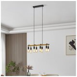 Eglo 43316 - luster na sajli erribera 8xE27/40W/230V hrast/crna | Eponuda.com