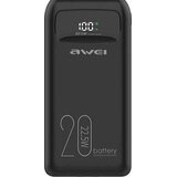Awei P169K Powerbank 20.000 mAh 22,5 W – USB-C, ugrađeni USB-C i Lightning kabel, LCD zaslon | shoptok.hr