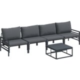  Sjedeća garnitura za vrt 5 pcs Antracitno siva Čelik | shoptok.hr