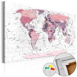  Slika na plutenoj podlozi - Pink Frontiers [Cork Map] 120x80 Cijene