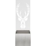 vidaXL Vrtni Sadič s Dekorativnom Pločom Srebrna 50 x 140 cm | shoptok.hr