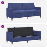 SOFA s pohranom Policijska plava 192 x 78 x 87 cm Poliester | Eponuda.com