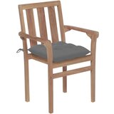 The Living Store Vrtni stoli z blazinami 4 kosi trdna tikovina - Stol, (21460769) | Shoptok.si