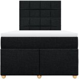  Krevet s oprugama i madracem crni 120 x 200cm od tkanine | shoptok.hr