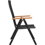  5-dijelni vrtni blagovaonski set crno-smeđi | shoptok.hr