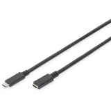 Digitus USB kabel USB 2.0 USB-C® vtičnica \, USB-C® vtič 1.50 m črna prilagodljiv\, zaščita iz folije\, pletena zaščita AK-300210-015-S, (20416097) Cene