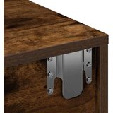 vidaXL Stenska polica s predali dimljen hrast 100x36x19 cm inž. les | Shoptok.si