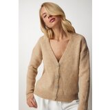  Women's Biscuit Stylish Buttoned Knitwear Cardigan | Shoptok.si