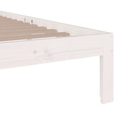  Posteljni okvir bel iz trdnega lesa 75x190 cm 2FT6, (20905710) | Shoptok.si