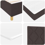 Box Spring Krevet s dušekom Tamnosmeđi 200x200 cm Tkanina | shoptok.hr