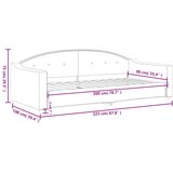  Dnevni krevet svjetlosivi 90 x 200 cm od tkanine | shoptok.hr