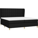  Krevet s oprugama i madracem crni 200x200 cm od tkanine | shoptok.hr
