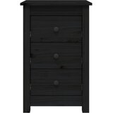  Noćni ormarići 2 kom Crno 40x35x61,5 cm od masivne borovine | Eponuda.ba
