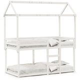 The Living Store Pograd s streho bel 90x190 cm trdna borovina - Pograd, (21625268) | Shoptok.si