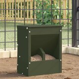 vidaXL Hranilnica za zajce Oljčno zelena 20 x 12,5 x 25 cm | Shoptok.si