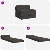 SOFA na razvlačenje Tamnosiva 200 x 70 x 10 cm Tkanina | Eponuda.ba