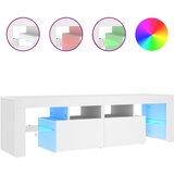TV ormarić s LED svjetlima bijeli 140 x 36,5 x 40 cm | shoptok.hr