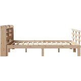  Posteljni okvir z vzglavjem 140x200 cm trdna borovina, (21308137) | Shoptok.si