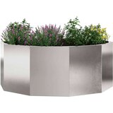  Cvetlično korito srebrna 90 x 90 x 35 cm Nerjaveče jeklo, (5000207731) | Shoptok.si