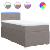 vidaXL Krevet s oprugama i madracem smeđesivi 100 x 200 cm od tkanine | shoptok.hr