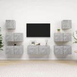  7-dijelni set TV ormarića siva boja betona od iverice | shoptok.hr