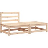  Vrtna sofa bez naslona za ruke s tabureom od masivne borovine | shoptok.hr