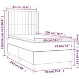 Box spring postelja z vzmetnico svetlo siva 90x200 cm žamet, (20846668) | Shoptok.si