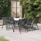  7-dijelni vrtni blagovaonski set sivo-crni | shoptok.hr