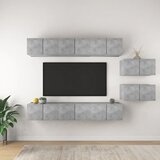 vidaXL Komplet TV omaric 8-delni betonsko siva iverna plošča, (20732408) Cene
