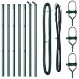  Stupovi ograde 7 kom Zelena Ø32 mm 120 cm Galvanizirani čelik | shoptok.hr