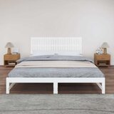  Zidno uzglavlje bijelo 185x3x60 cm od masivne borovine | shoptok.hr