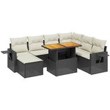 Maison Chic Seti vrtnega pohištva - Vrtna garnitura - Vrtni pohištvo set 8-delna z blazinami črn poli ratan, (21798792) | Shoptok.si
