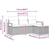  Set sofe 4 pcs Smeđa poliratan | shoptok.hr