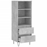  Visoka komoda boja betona 40 x 36 x 110 cm konstruirano drvo | shoptok.hr