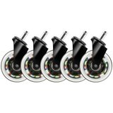 Deltaco Rainbow LED kolesa za igralne stole, Motion Powered Rainbow LED, 5 kosov | Shoptok.si