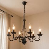  Luster na lancu ANTON 6xE14/60W/230V crne boje | Eponuda.com