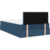 vidaXL Otomanski okvir kreveta s madraca plavi 120x190 cm od tkanine | shoptok.hr
