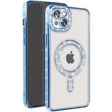Avizar Diamantno ohišje za iPhone 14 Plus MagSafe Obris Strass, Modra, (5000015573) | Shoptok.si