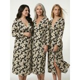 Sinsay Viskoza midi preklopna haljina u leopard uzorku | shoptok.hr