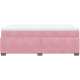 vidaXL Box spring postelja z vzmetnico roza 120x190 cm žamet | Shoptok.si